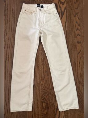 BDG Cream Straight Leg Jeans